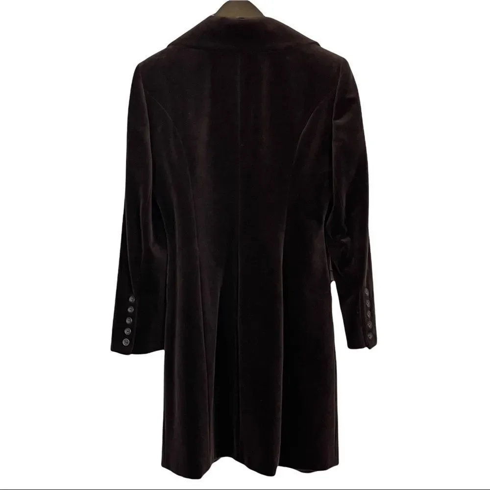 Vintage Grace Collection Brown Velvet Jacket - Picture 4 of 5